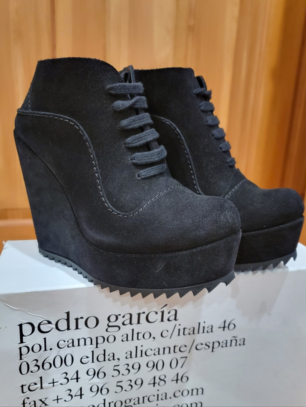 Pedro Garcia Fulvia Suede Desert Wedge Bootie